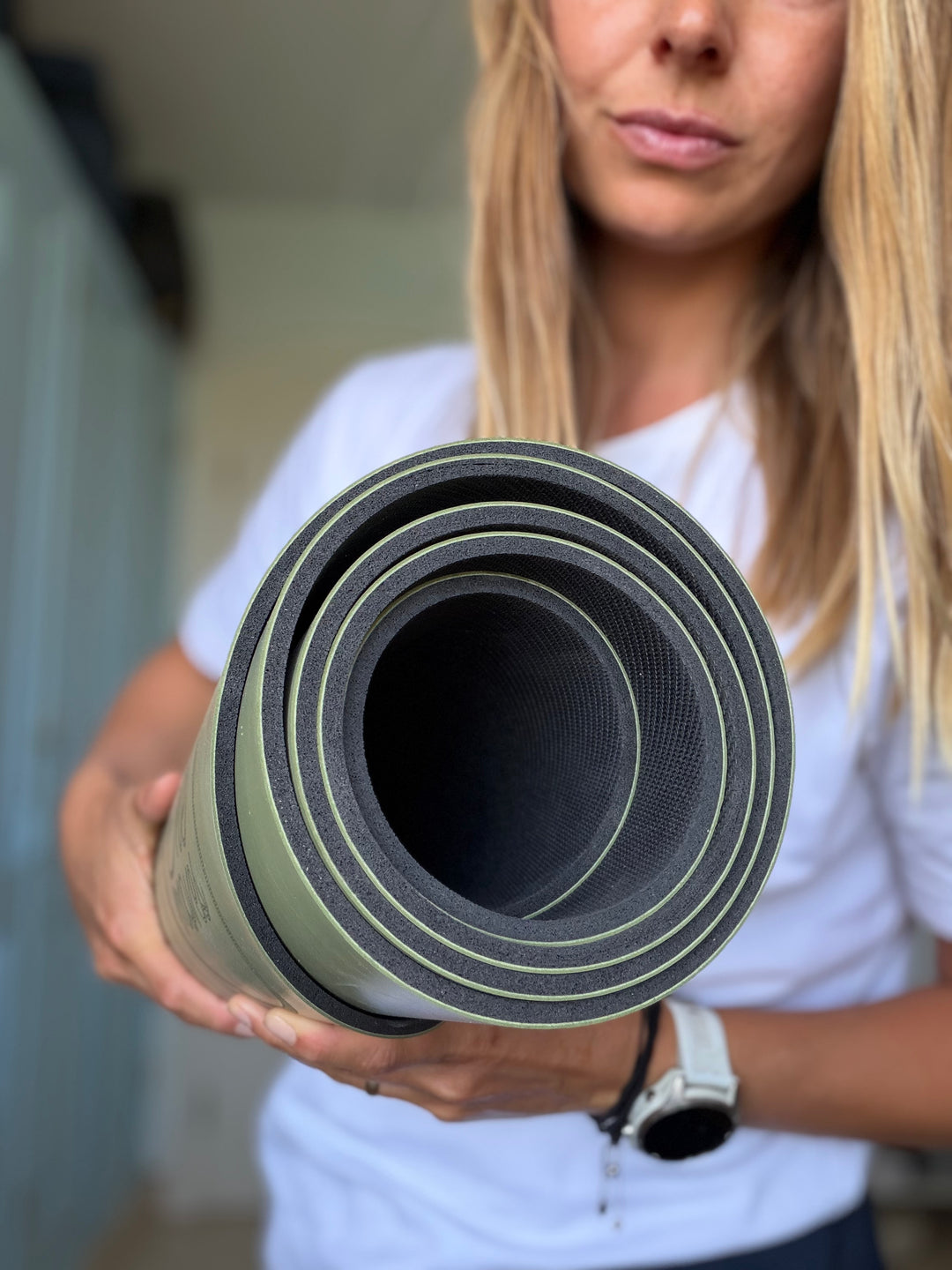 The SheMoves high quality mat - Luxury feeling at your feet 5mm Thickened Natural Rubber Yoga Mat Color-Block PU