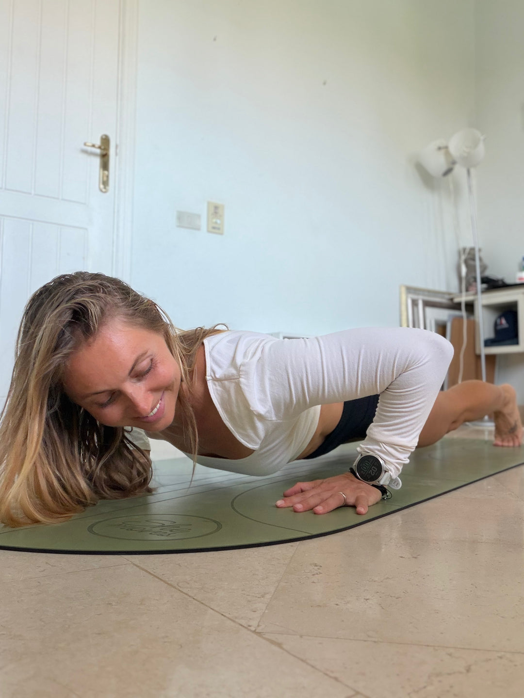 The SheMoves high quality mat - Luxury feeling at your feet 5mm Thickened Natural Rubber Yoga Mat Color-Block PU